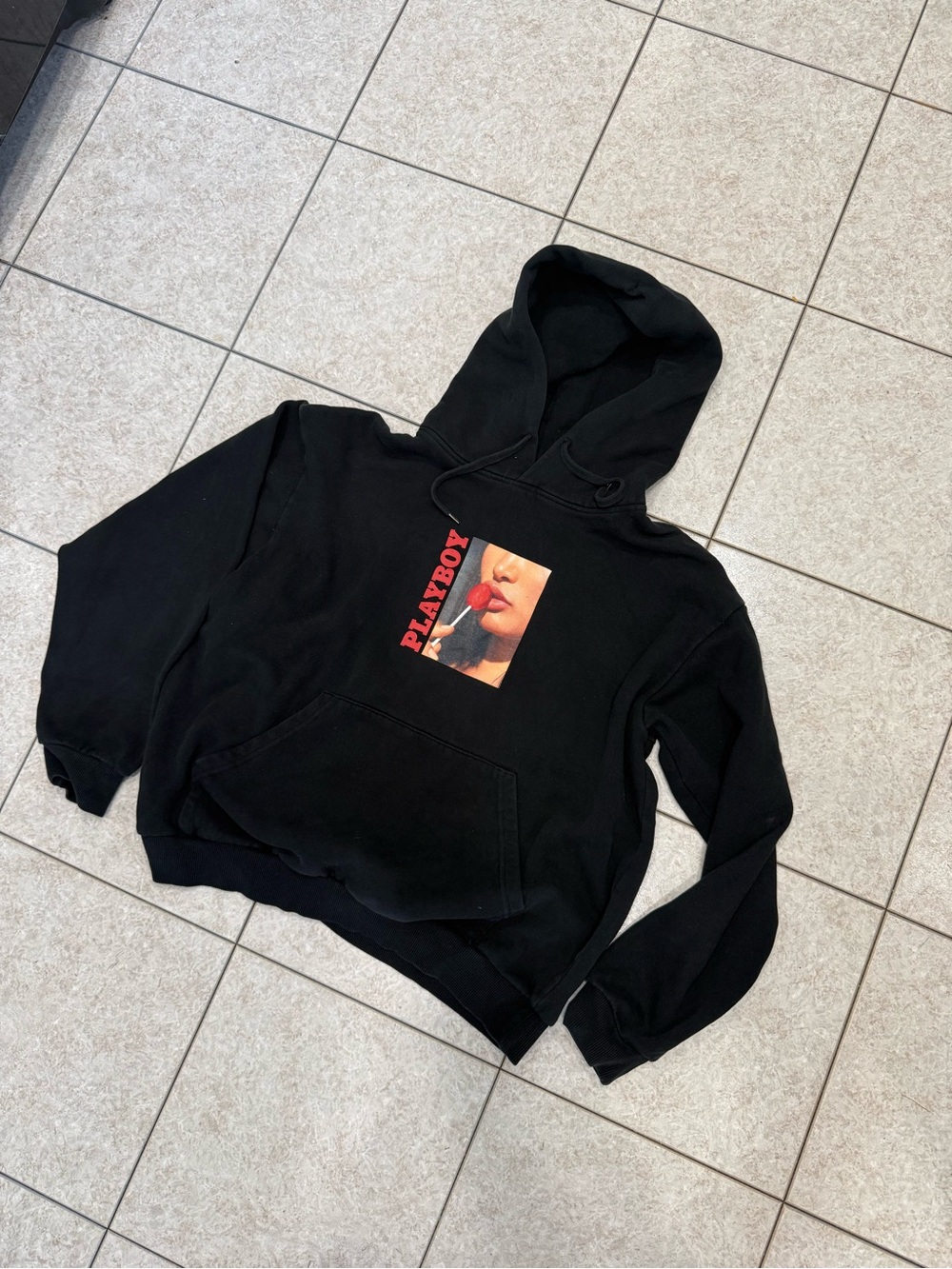 PLAYBOY Pacsun Black Hoodie Mens Medium